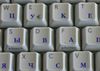 Наклейки на клавиатуру - синие (для светлых и темных клавиш)