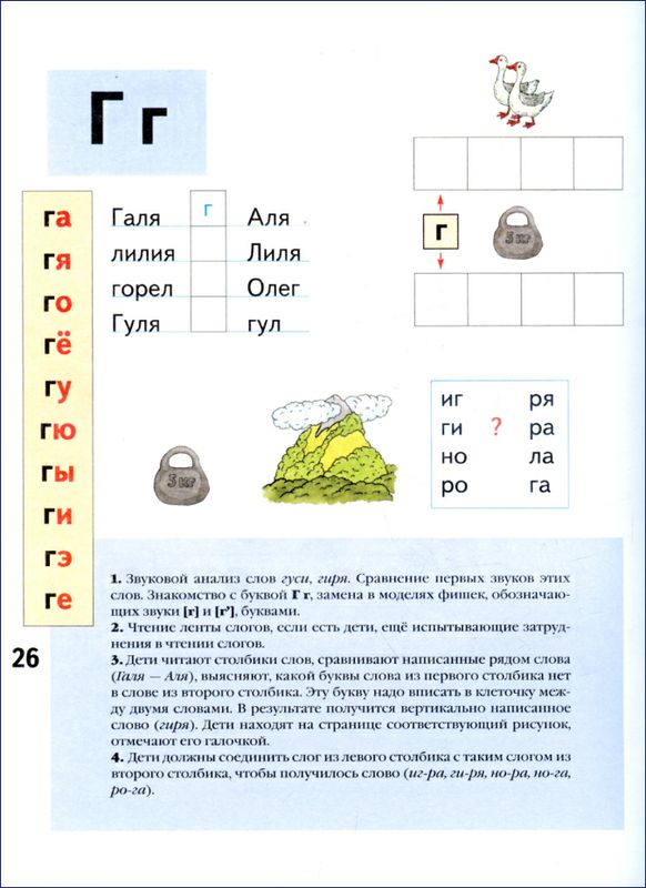 Звуковая схема слова гиря